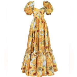 XS Selkie Sunflower Cotton Ritz Dress